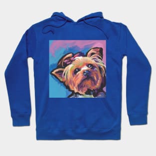 Yorkie Yorkshire Terrier Bright colorful pop dog art Hoodie